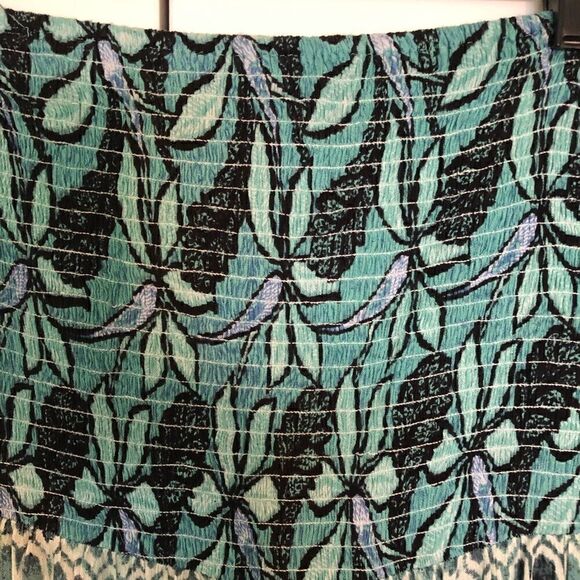 EUC LOFT Beach Strapless Tube Maxi Dress {blues} M - Picture 3 of 6